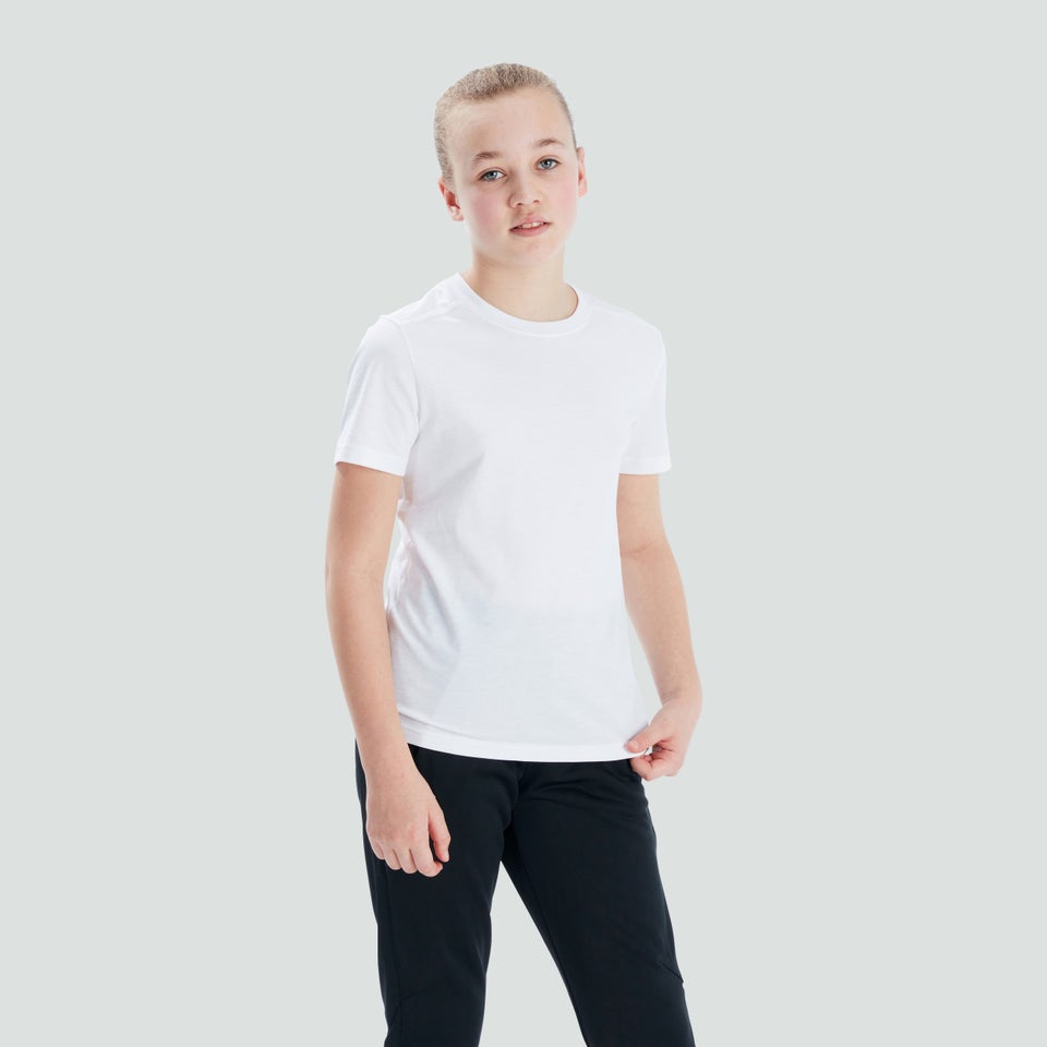 Junior Unisex Club Plain Tee White