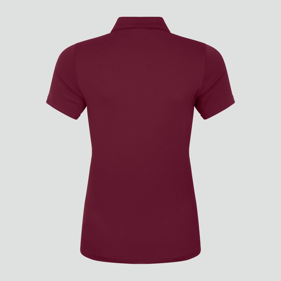 Womens Club Dry Polo Shirt Maroon
