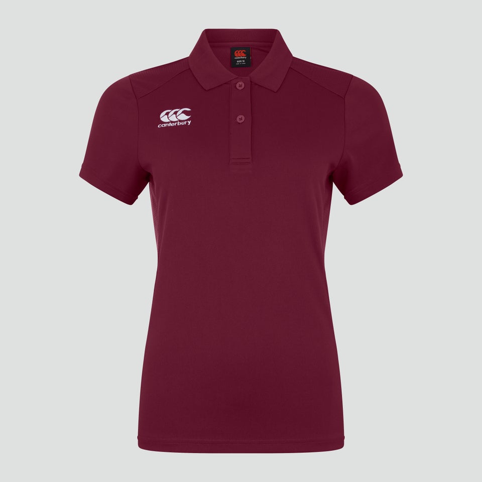 Womens Club Dry Polo Shirt Maroon
