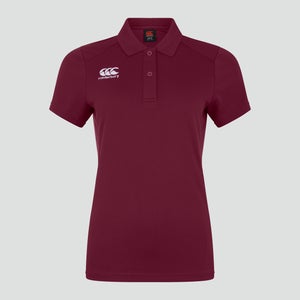 Womens Club Dry Polo Shirt Maroon