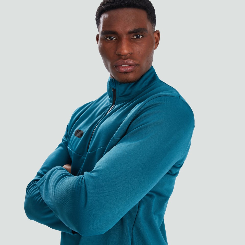 Mens 1/4 Zip Fleece Blue
