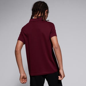Junior Unisex Club Dry Polo Shirt Maroon