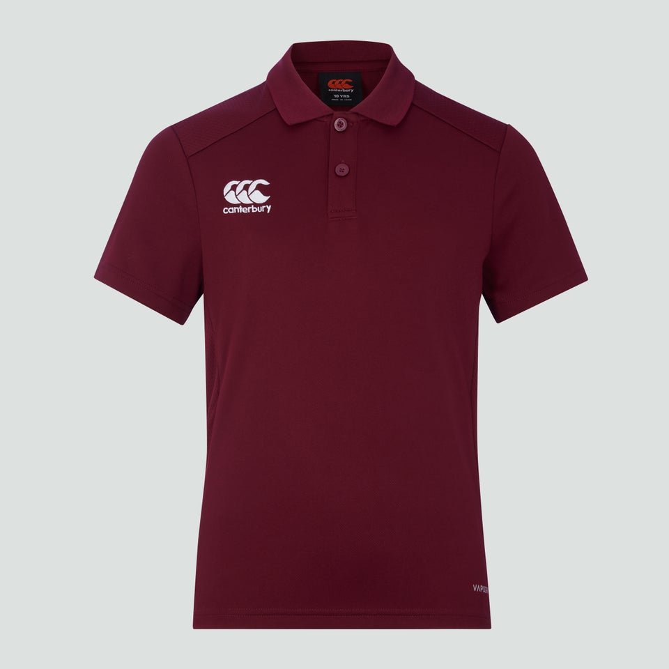 Junior Unisex Club Dry Polo Shirt Maroon