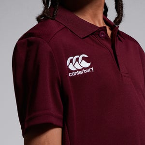 Junior Unisex Club Dry Polo Shirt Maroon