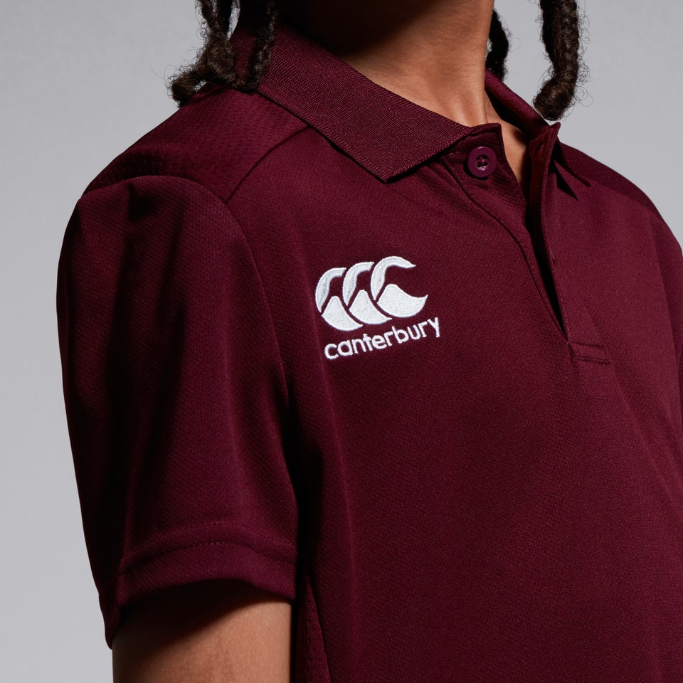 Junior Unisex Club Dry Polo Shirt Maroon