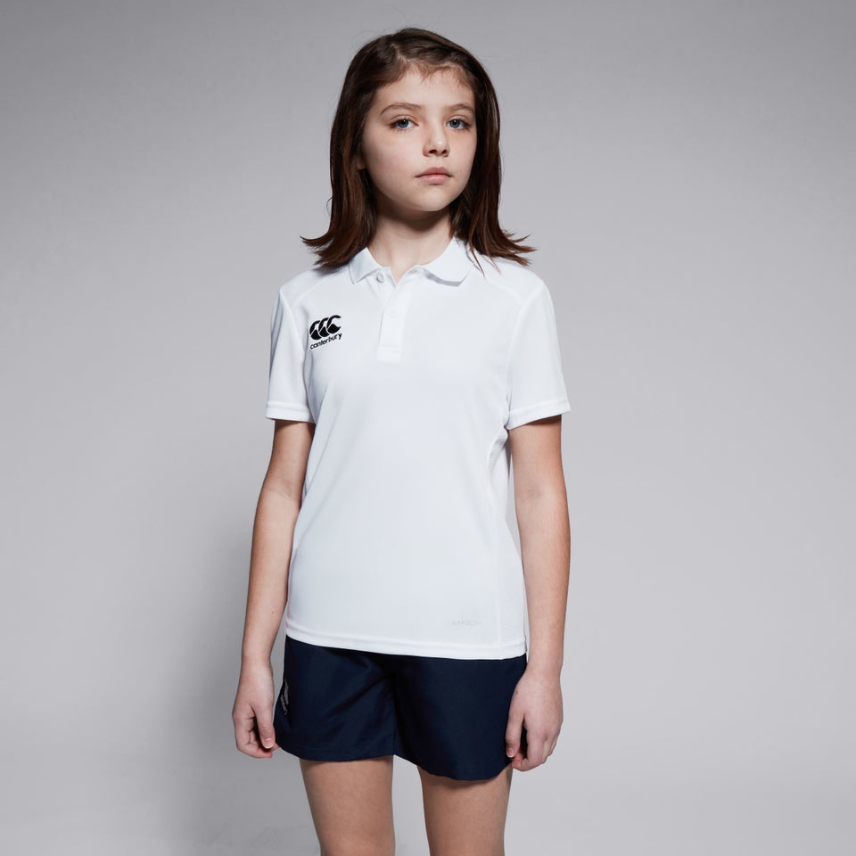 Junior Unisex Club Dry Polo Shirt White