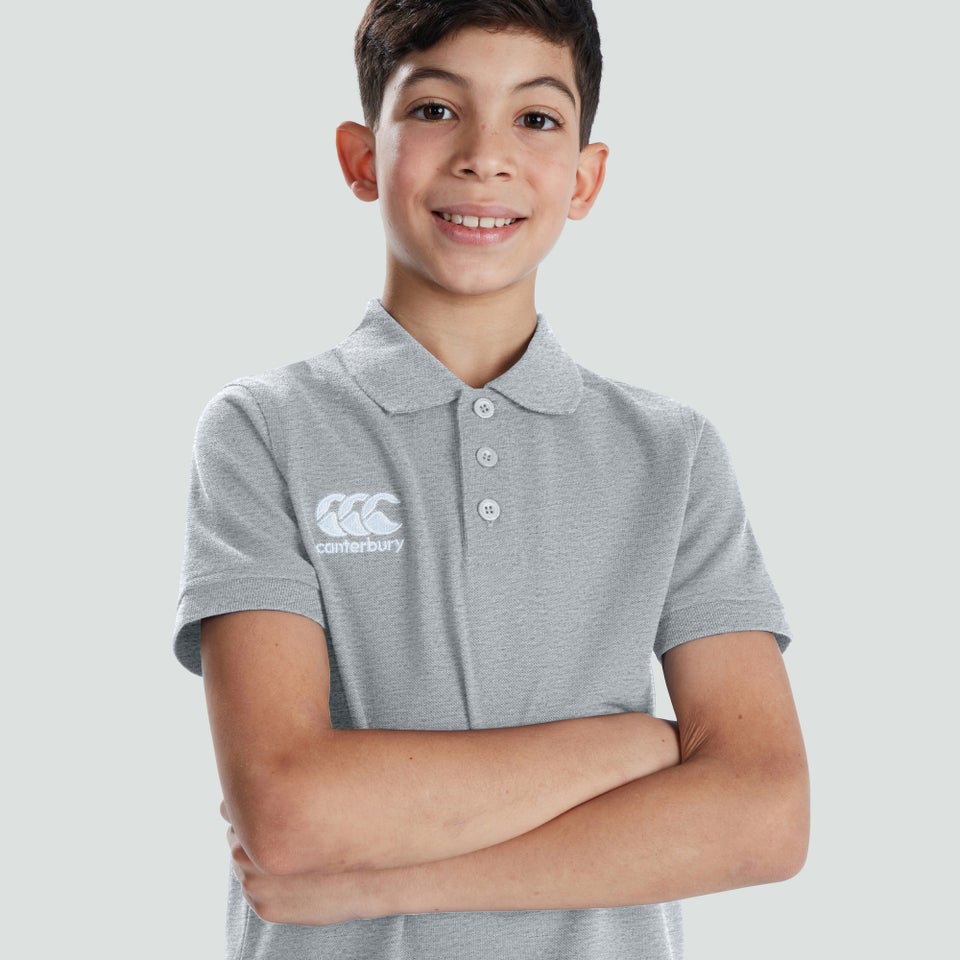 CANTERBURY WAIMAK POLO SHIRT KIDS GREY