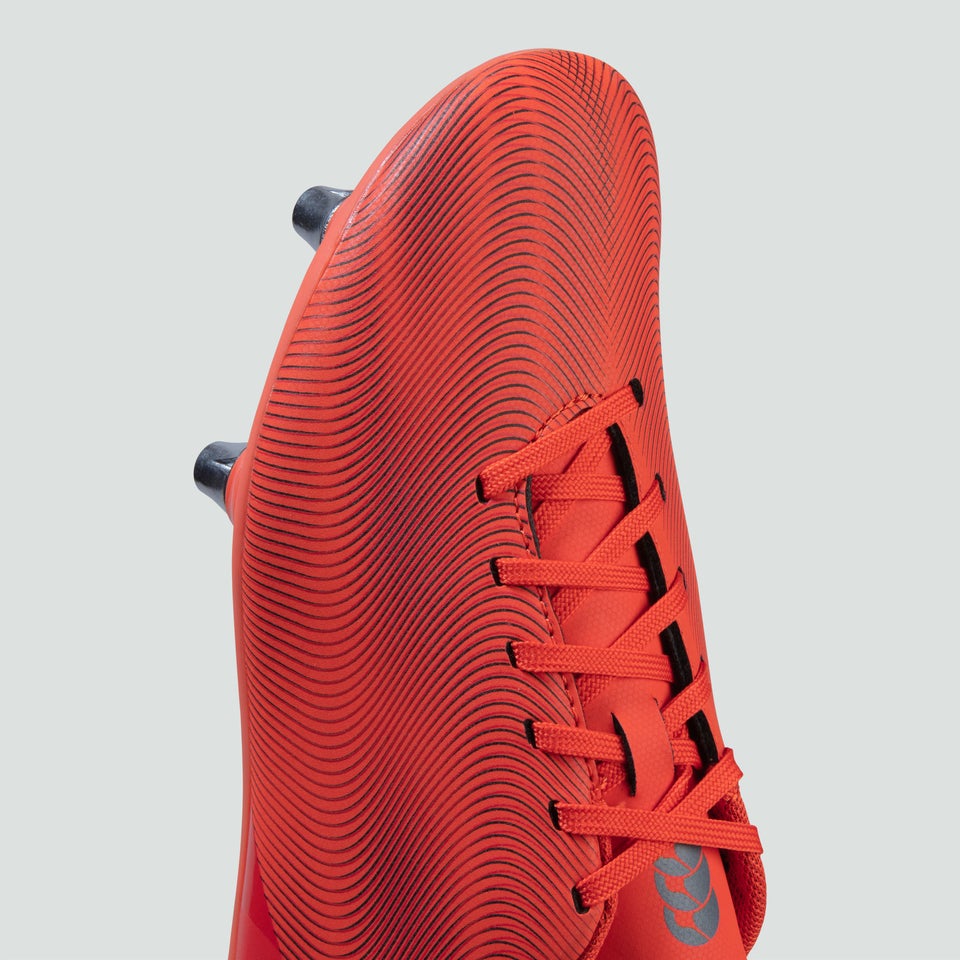 Junior Unisex Speed Team Soft Ground Boots Orange/Grey