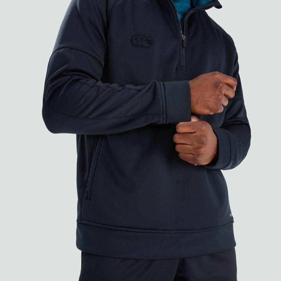 Mens 1/2 Zip Thermoreg Fleece Black