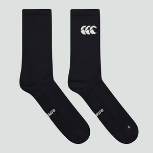 MENS MID CALF GRIP SOCKS BLACK - XS