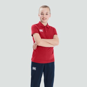 CANTERBURY WAIMAK POLO SHIRT KIDS FLAG RED