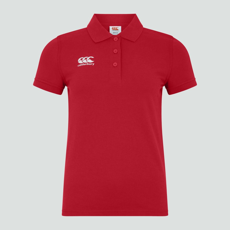 CANTERBURY WAIMAK POLO SHIRT KIDS FLAG RED