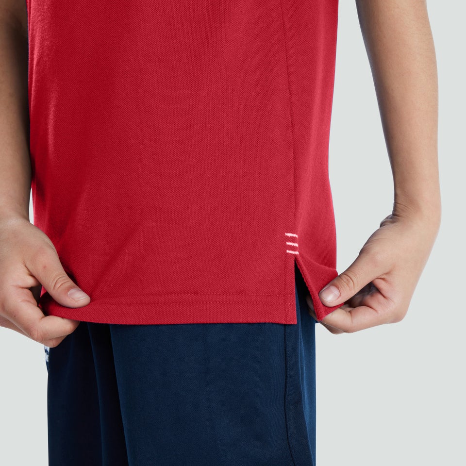 CANTERBURY WAIMAK POLO SHIRT KIDS FLAG RED