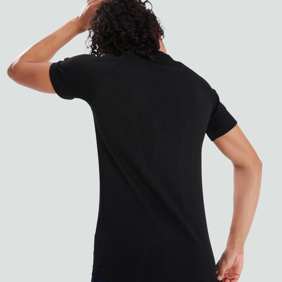 Womens Seamless Tee Black/Grey