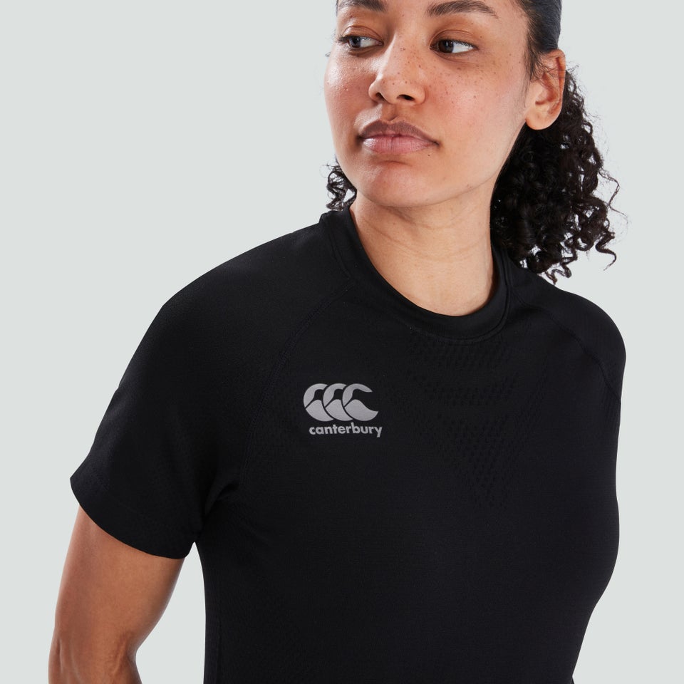 CANTERBURY SEAMLESS TEE V2 AF BLK/GRY