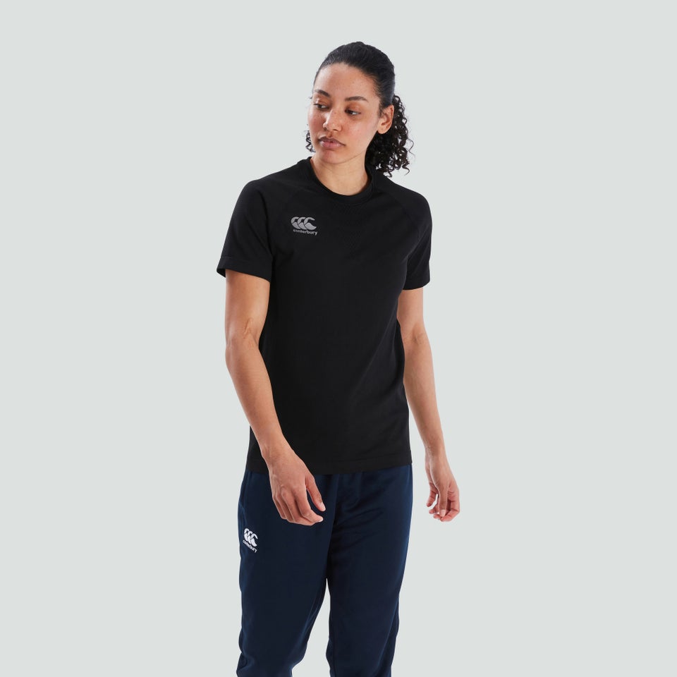 CANTERBURY SEAMLESS TEE V2 AF BLK/GRY