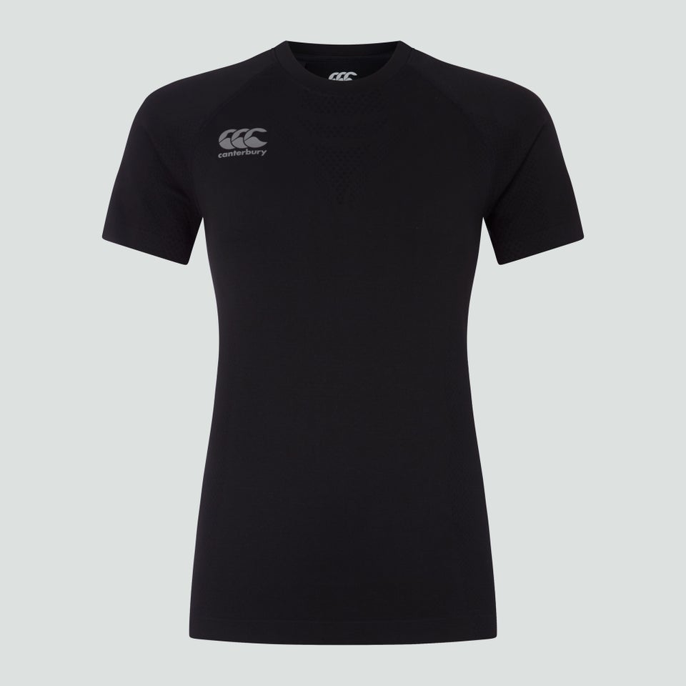 CANTERBURY SEAMLESS TEE V2 AF BLK/GRY