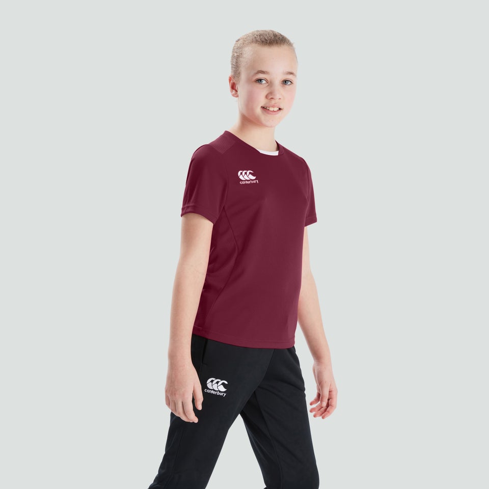 Junior Unisex Club Dry Tee Maroon