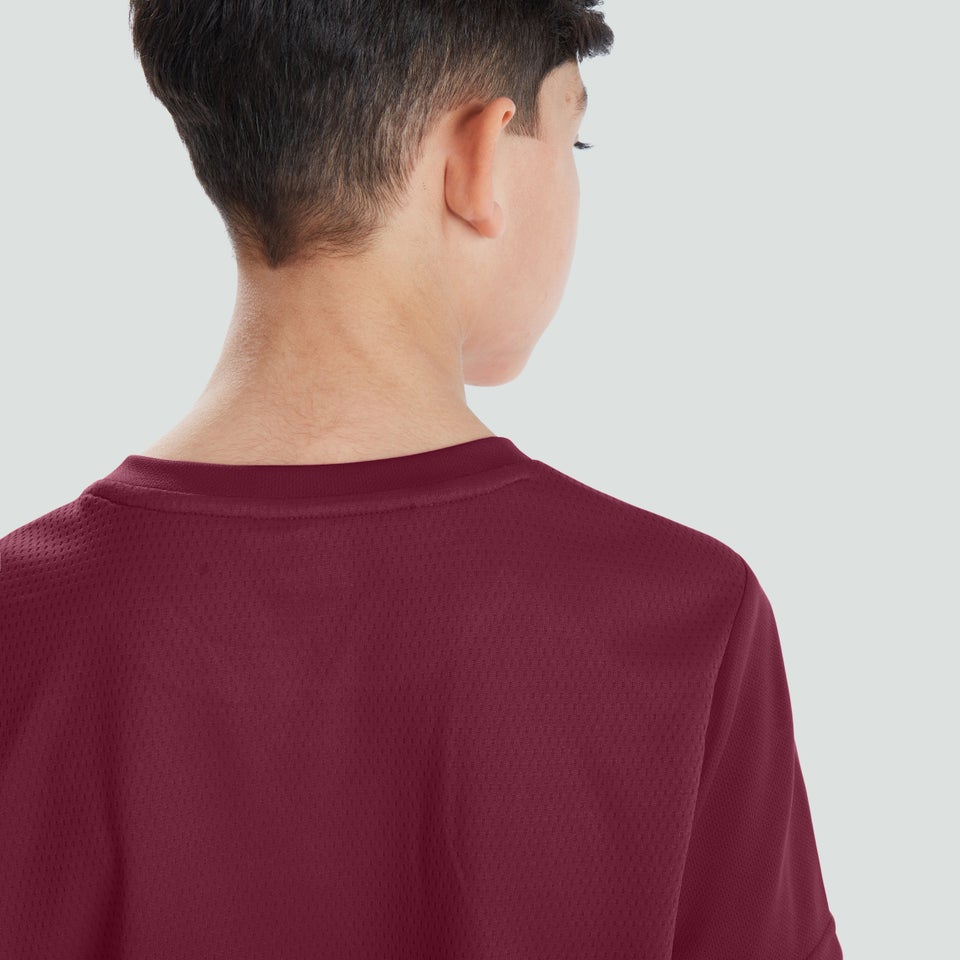 Junior Unisex Club Dry Tee Maroon