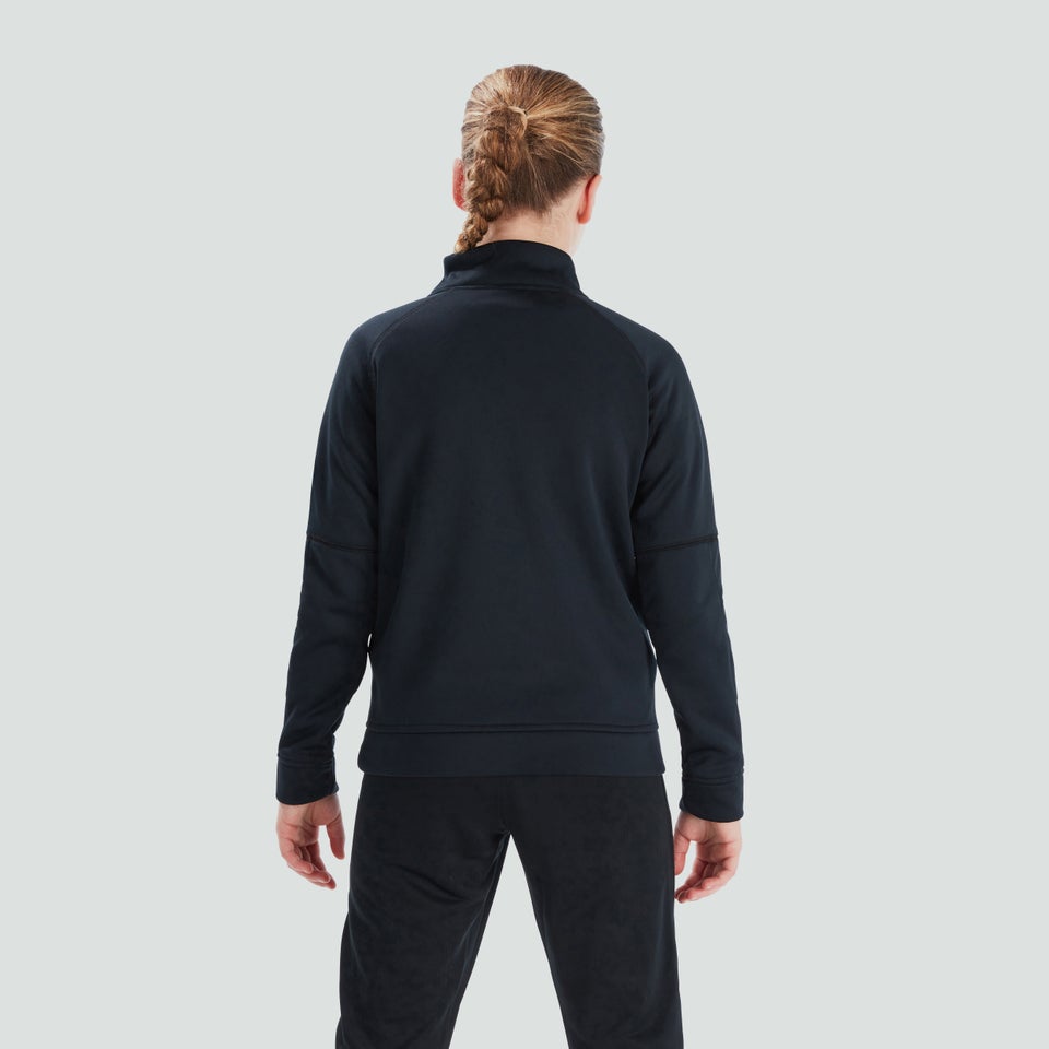Junior Unisex Half Zip Thermoreg Fleece Black
