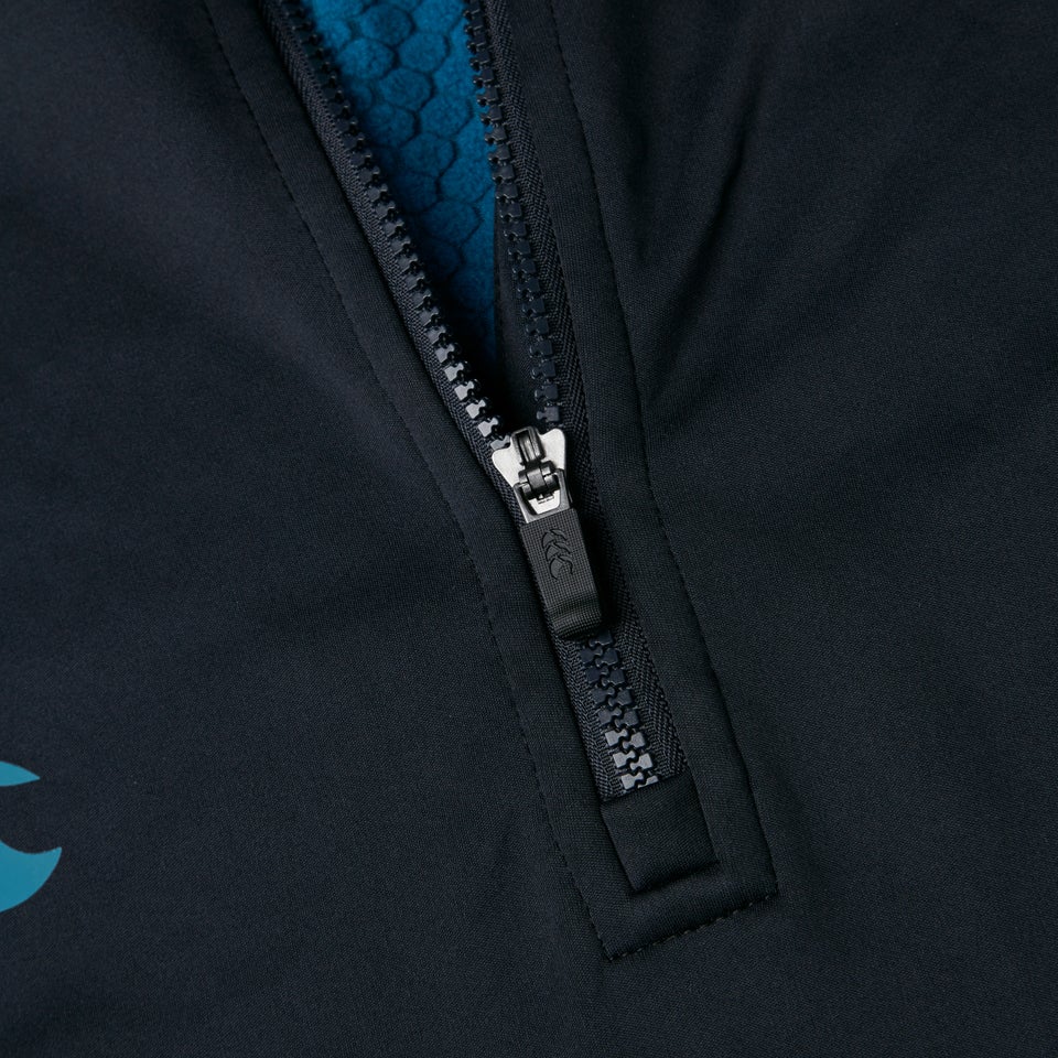 Junior Unisex Half Zip Thermoreg Fleece Black