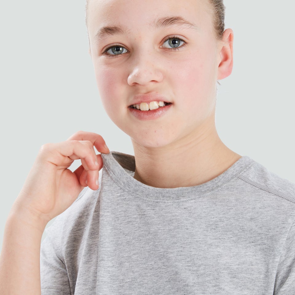 Junior Unisex Club Plain Tee Grey