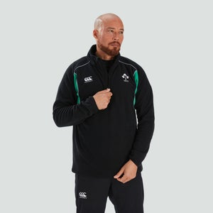 Mens Ireland Classic 1/4 Zip Fleece Black/Green