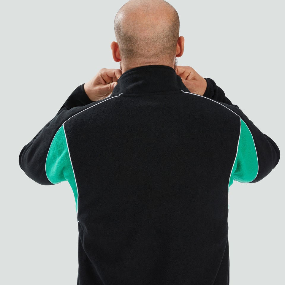 Mens Ireland Classic 1/4 Zip Fleece Black/Green
