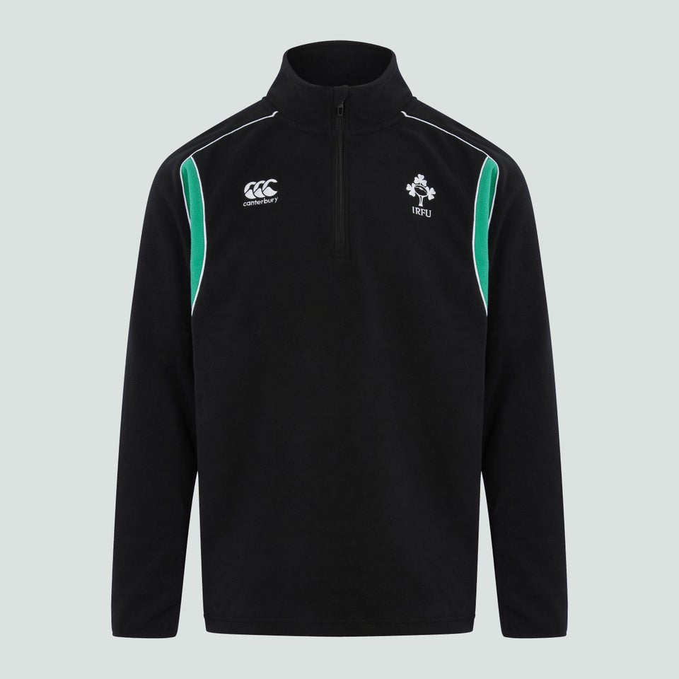 Mens Ireland Classic 1/4 Zip Fleece Black/Green