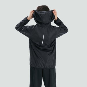 Junior Unisex Lightweight Rain Jacket Black