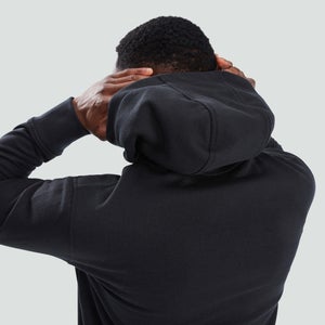 Mens Fleece Hoody Black/Grey