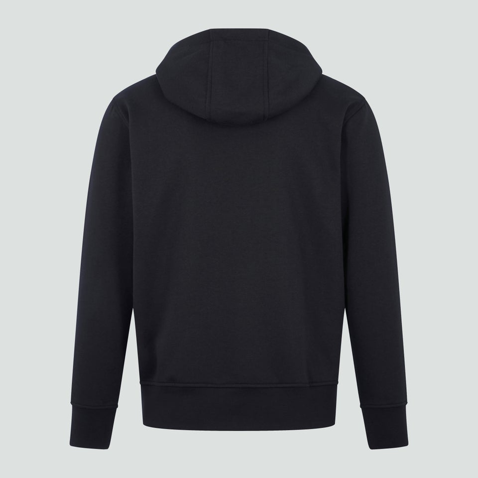 Mens Fleece Hoody Black/Grey
