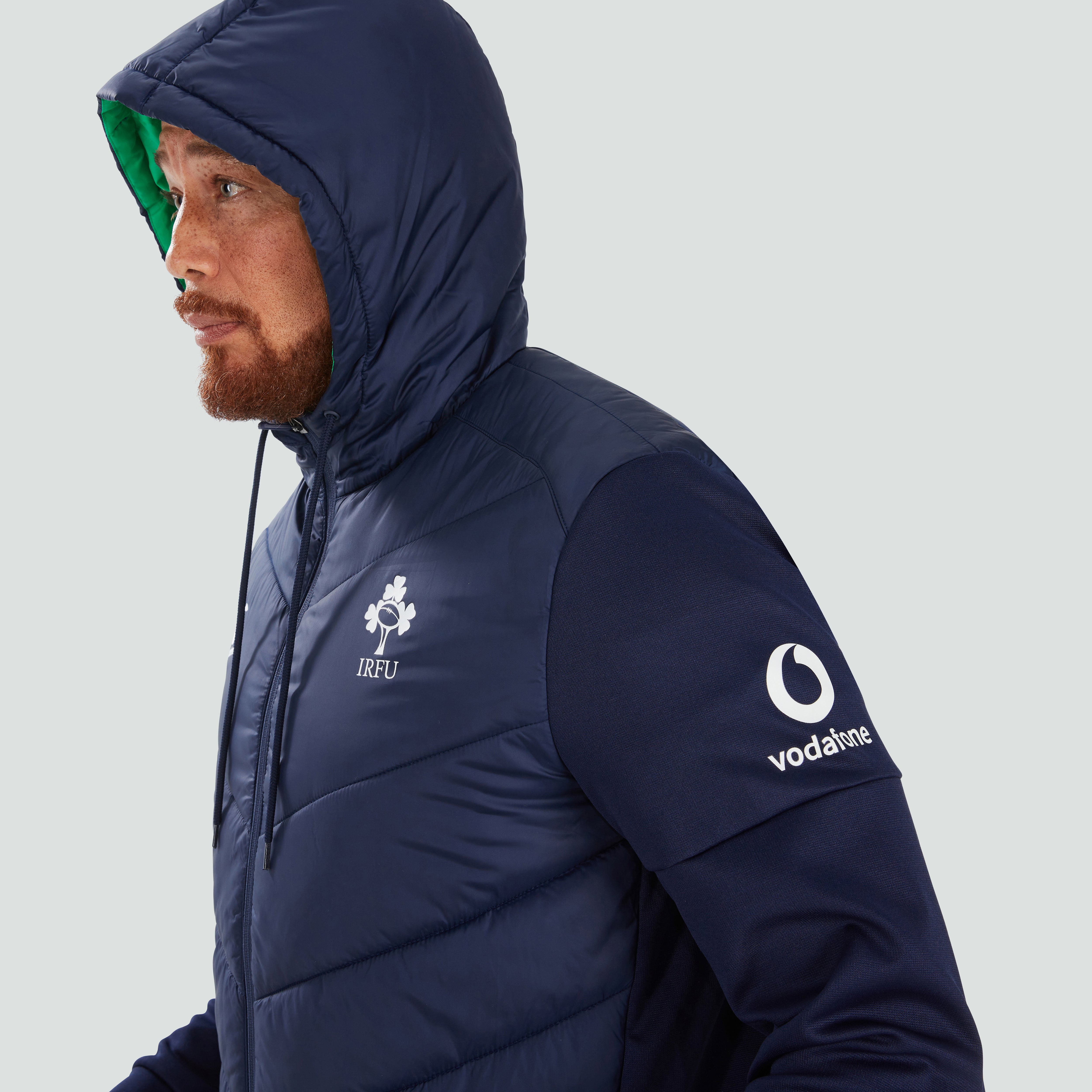Mens Ireland Hybrid Padded Jacket Blue | Canterbury
