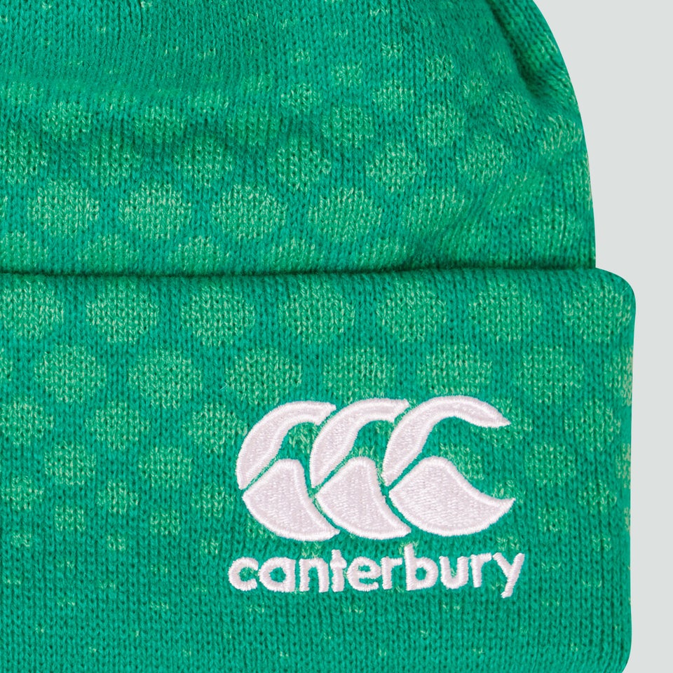 Unisex Ireland Bobble Hat Green