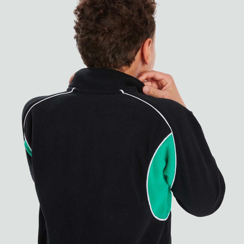 Junior Unisex Ireland Classic 1/4 Zip Fleece Black/Green