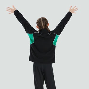 Junior Unisex Ireland Classic 1/4 Zip Fleece Black/Green