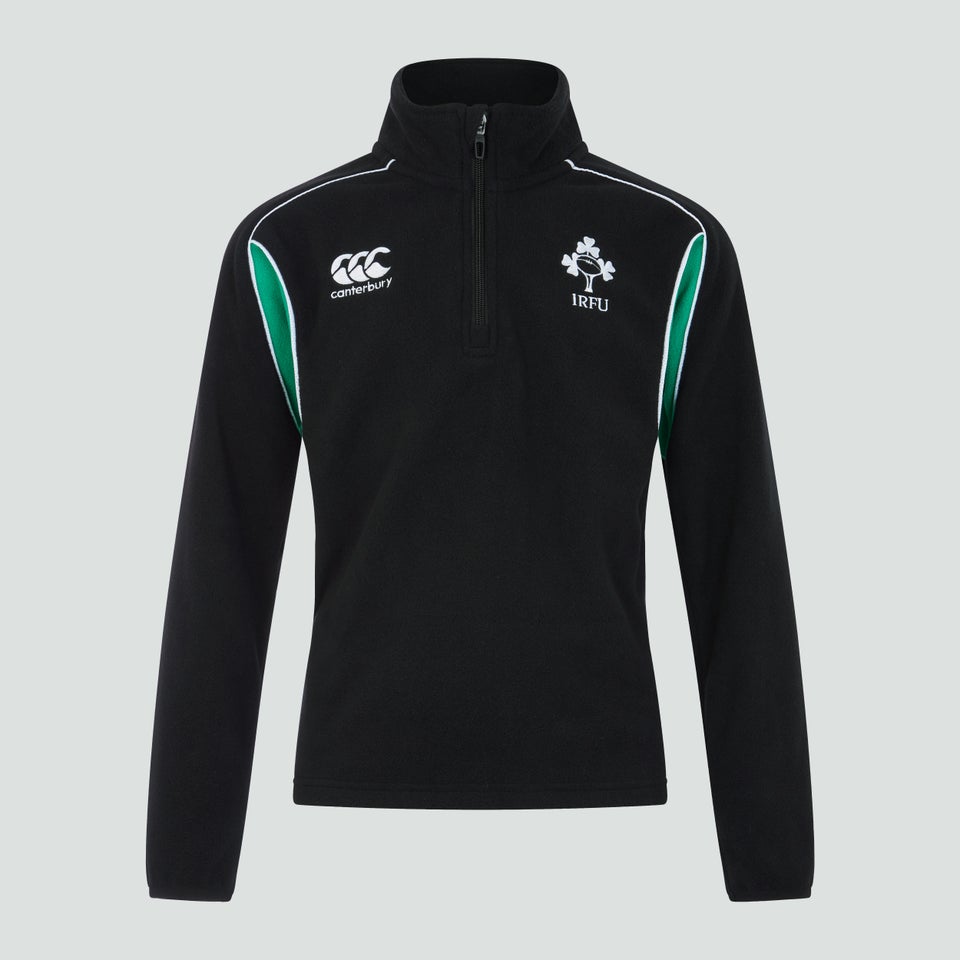 Junior Unisex Ireland Classic 1/4 Zip Fleece Black/Green