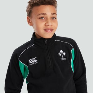 Junior Unisex Ireland Classic 1/4 Zip Fleece Black/Green