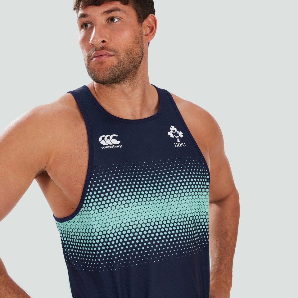 Mens Ireland Poly Training Singlet Green