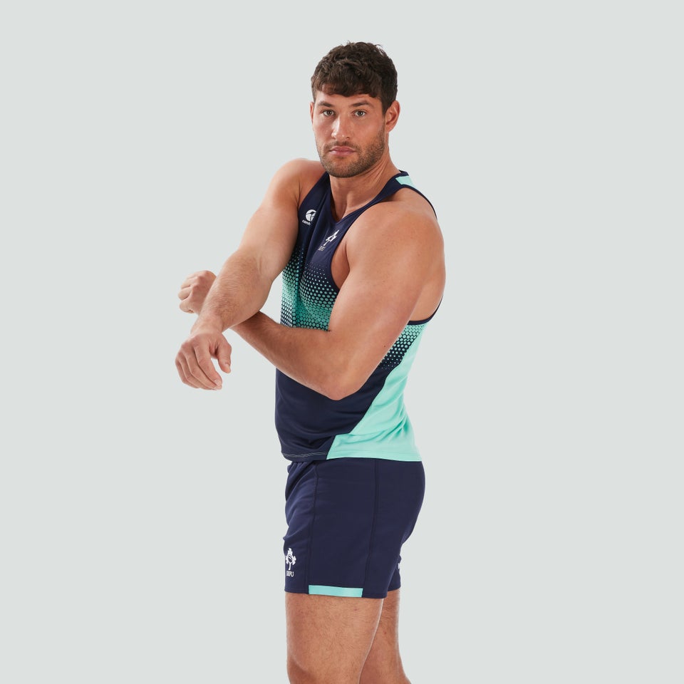 Mens Ireland Poly Training Singlet Green