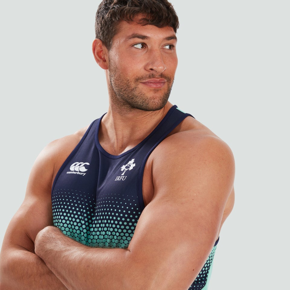 Mens Ireland Poly Training Singlet Green