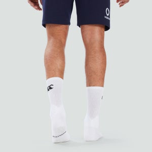 Mens Mid Calf Grip Sock White