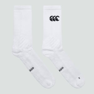 Mens Mid Calf Grip Sock White
