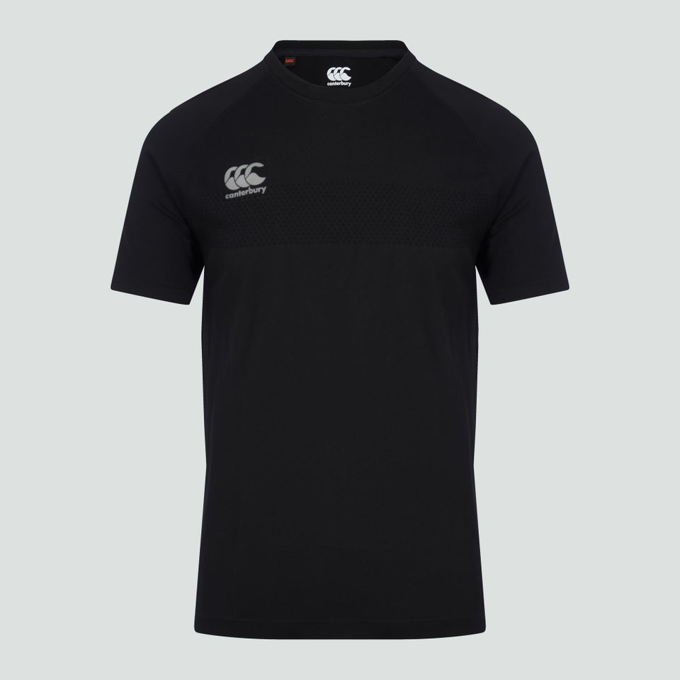 CANTERBURY SEAMLESS TEE V2 AM BLK/GRY