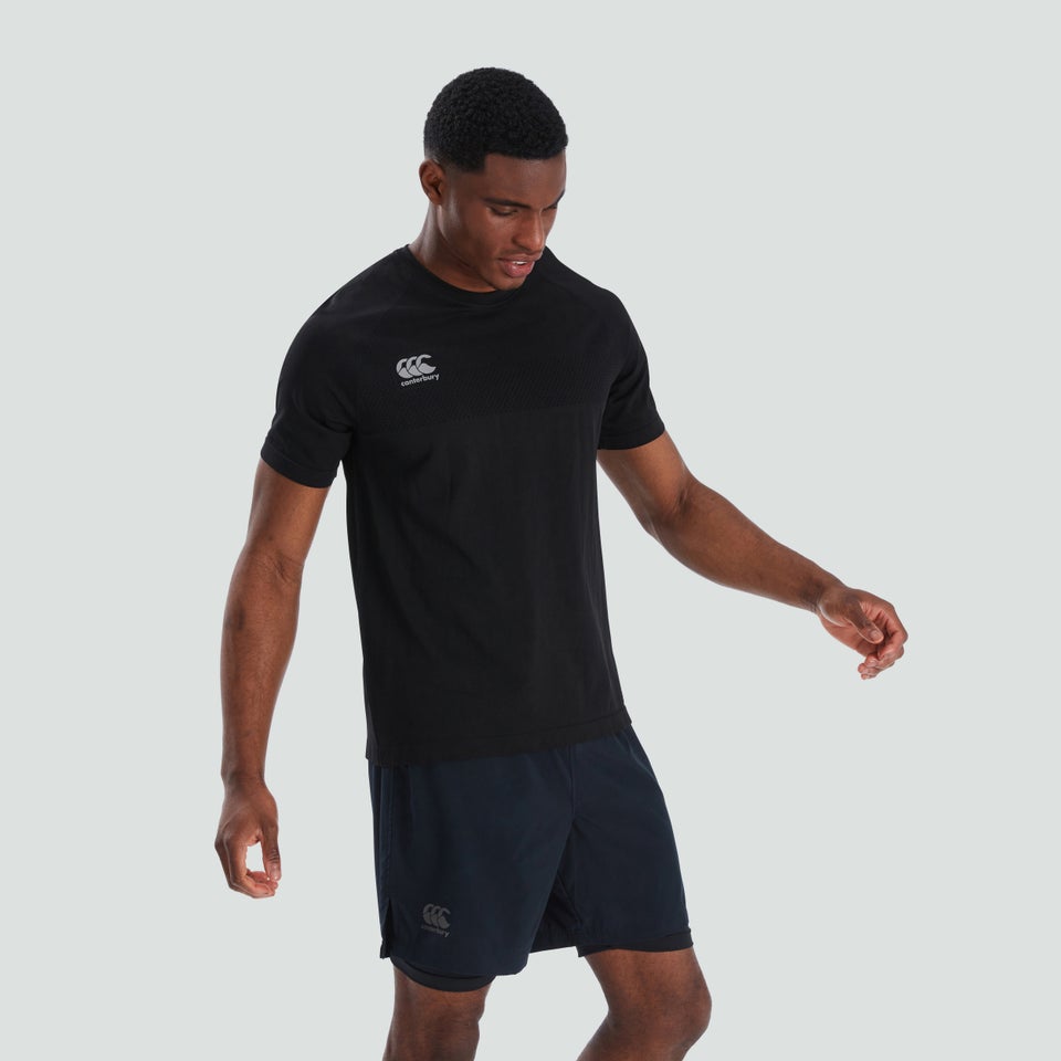 Mens Seamless Tee Black/Grey