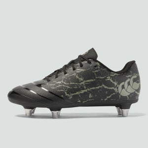 JUNIOR UNISEX PHOENIX TEAM SOFT GROUND BOOTS BLACK/GREY - 4