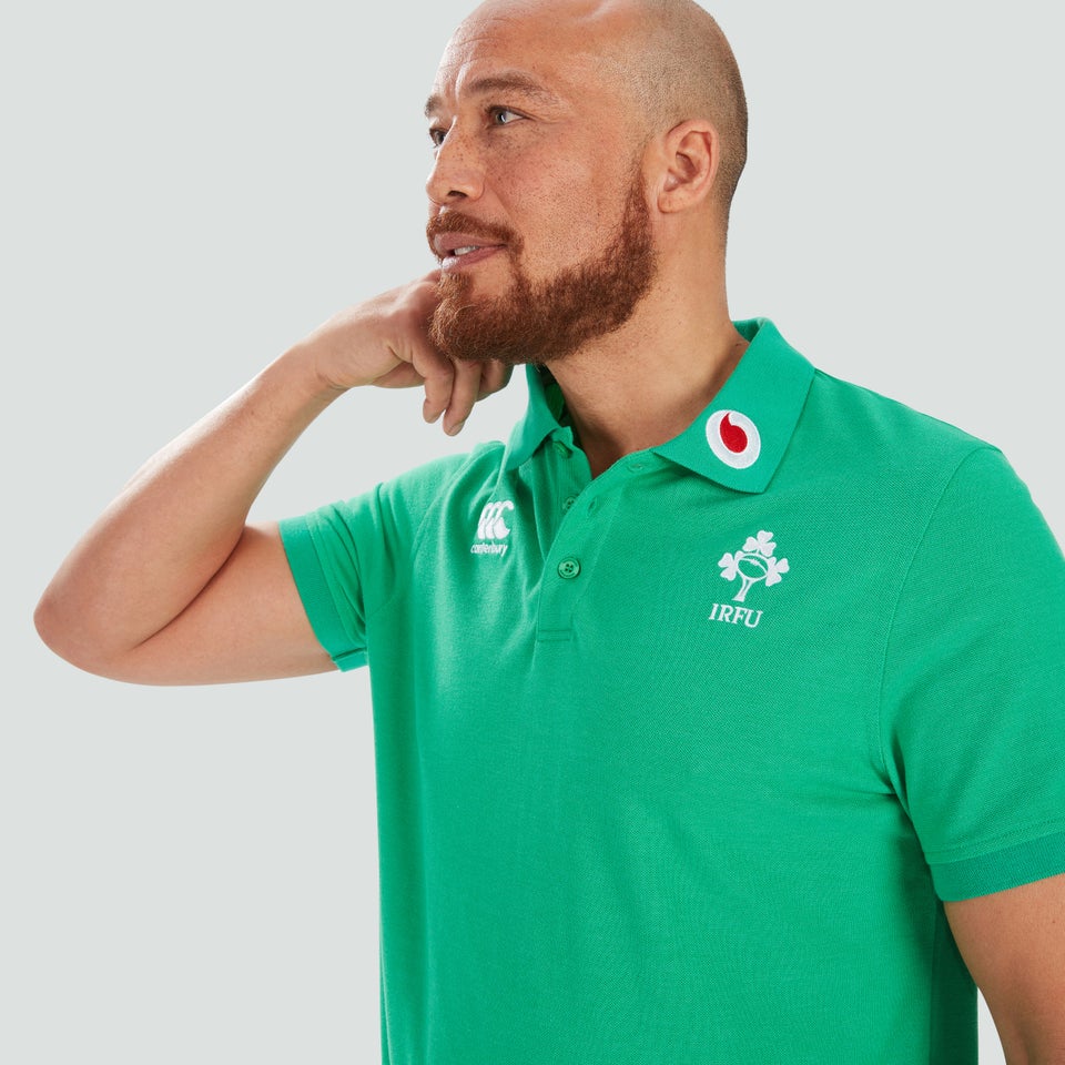 CANTERBURY IRELAND TEAM POLO SHIRT AM GREEN