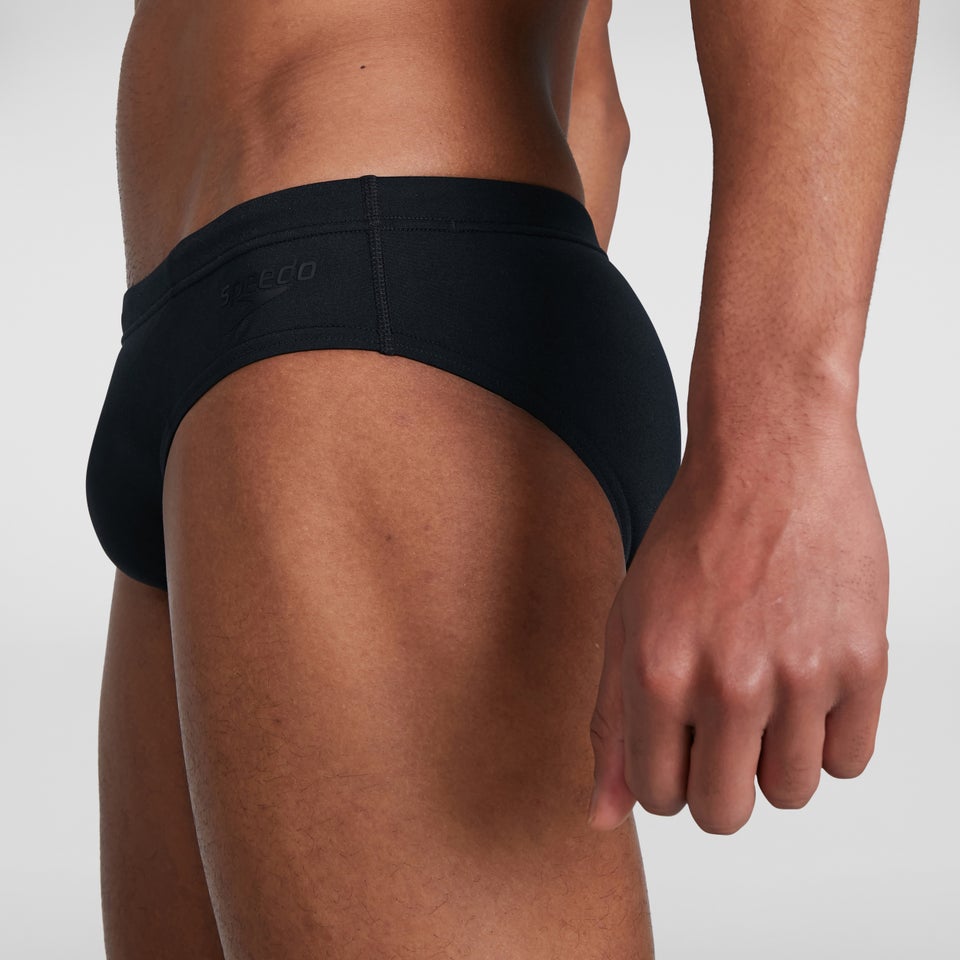 Slip de bain Homme Tech Panel 7 cm noir/orange