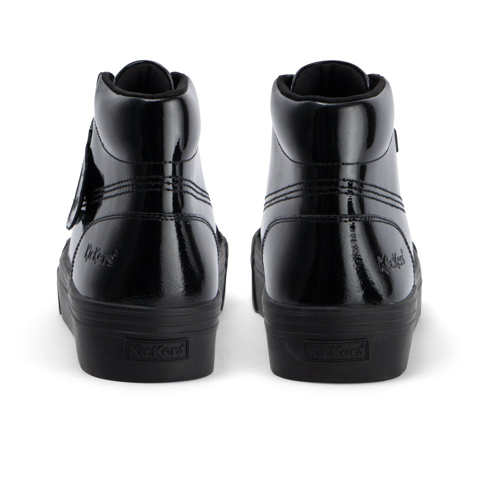 Adult Womens Tovni Hi Stack Patent leather Black