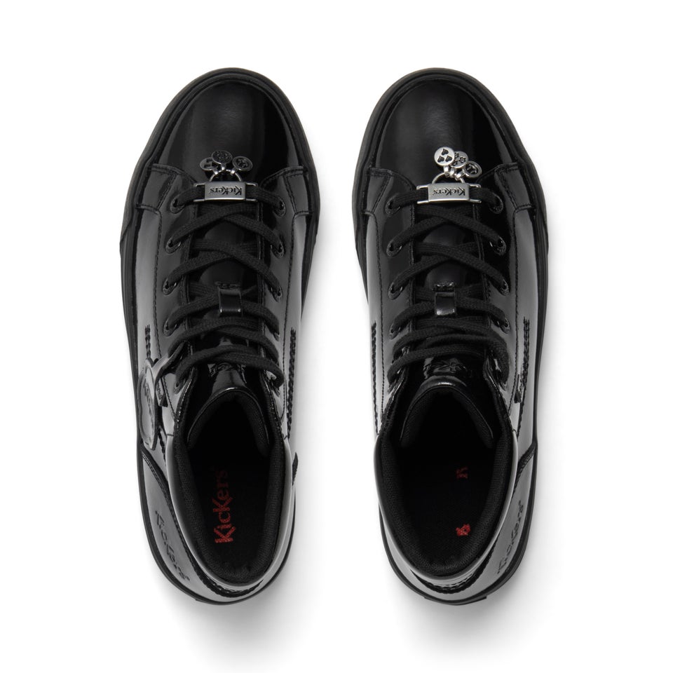 Adult Womens Tovni Hi Stack Patent leather Black